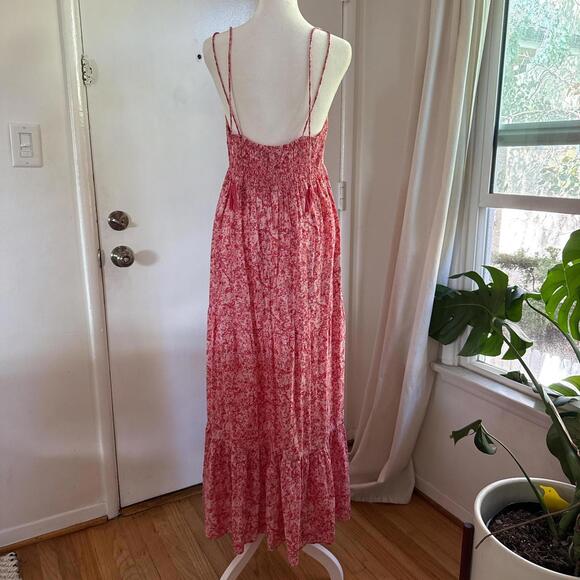 Zara Pink and white maxi dress with adjustable straps - Picture 3 of 5